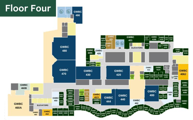 map of the GWBC floor 4