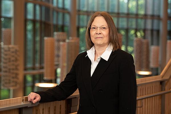 Sheri Tice portrait taken in Goldring/Woldenberg Business Complex