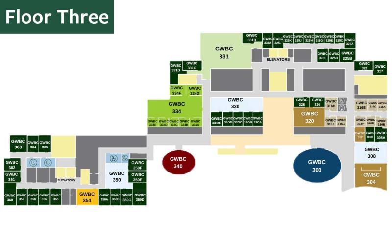 map of the GWBC floor 3