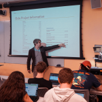 Finance professor teaches class at Freeman Business School